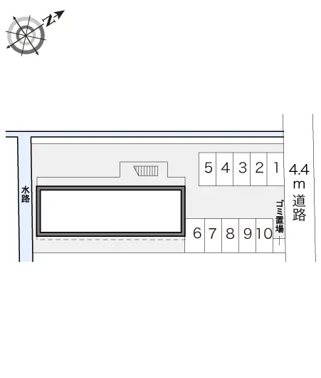 ★手数料０円★能美市中町　月極駐車場（LP）